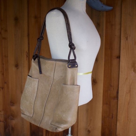 Sundance 100% Leather Brown Hobo Shoulder Bag - Picture 1 of 17